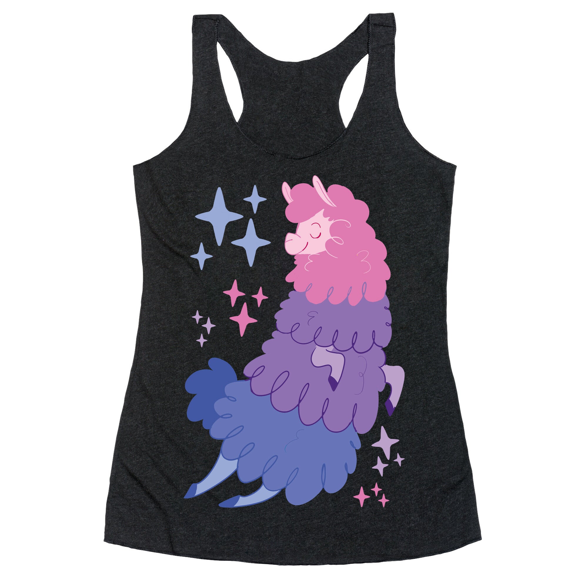 Bisexual Llama Racerback Tank