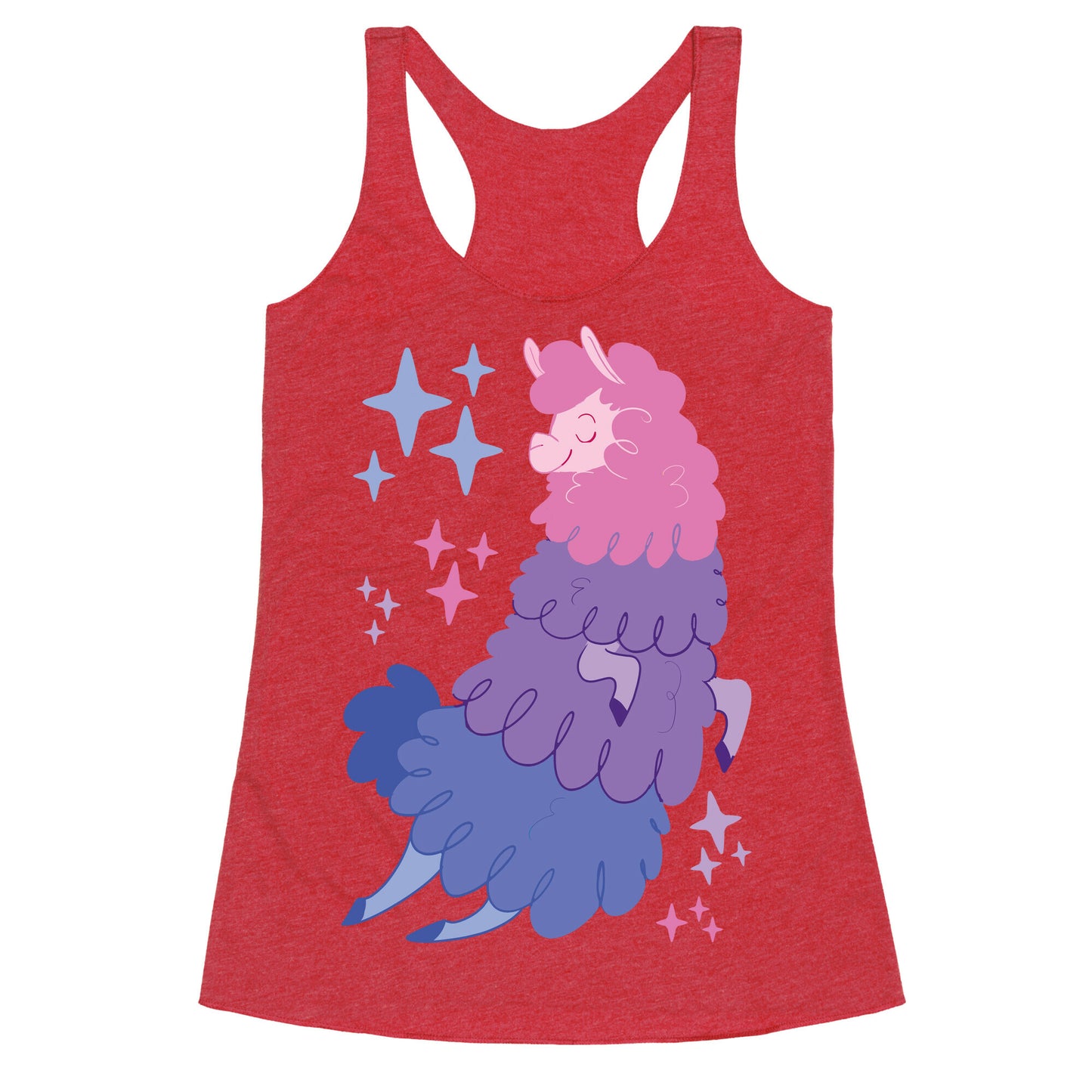 Bisexual Llama Racerback Tank