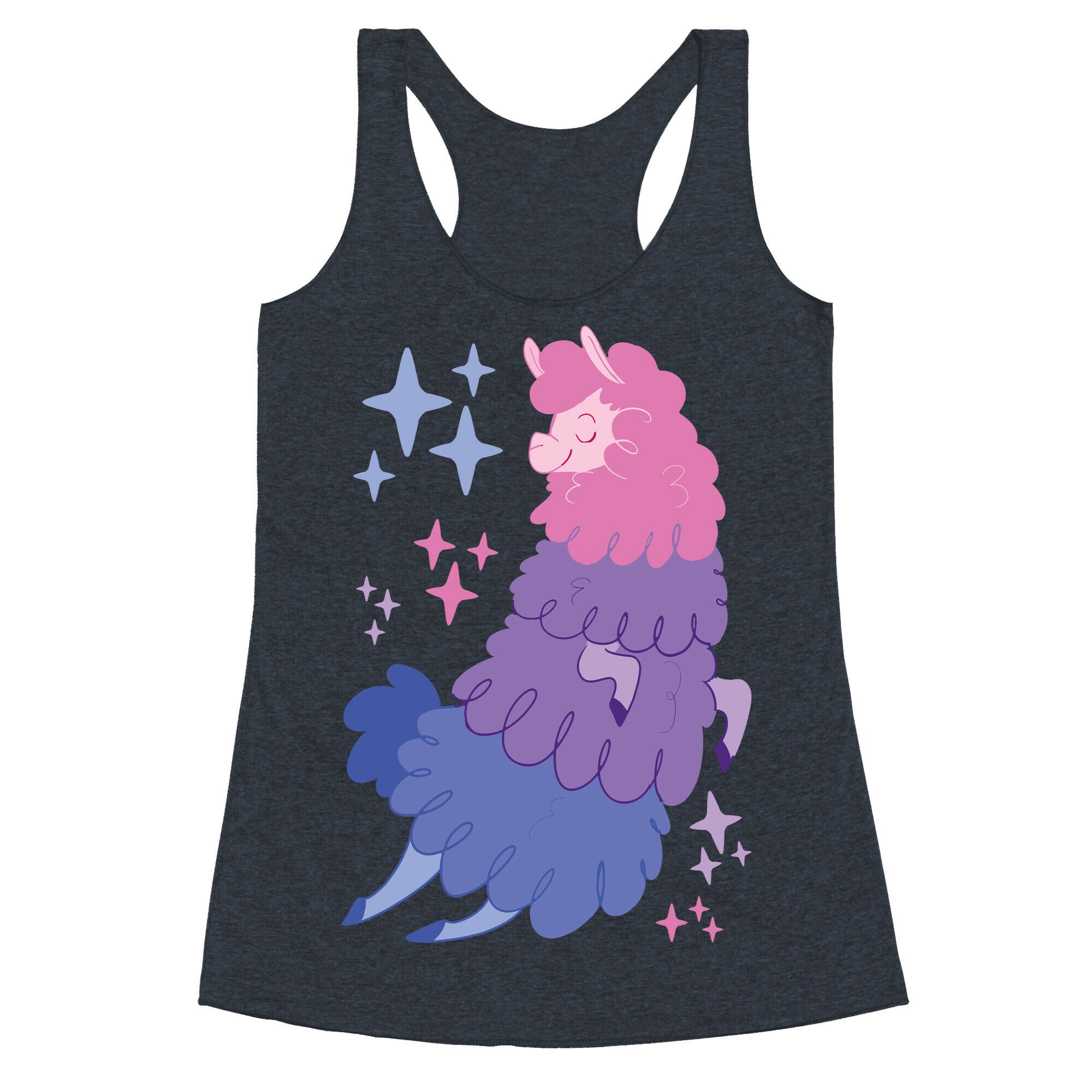 Bisexual Llama Racerback Tank