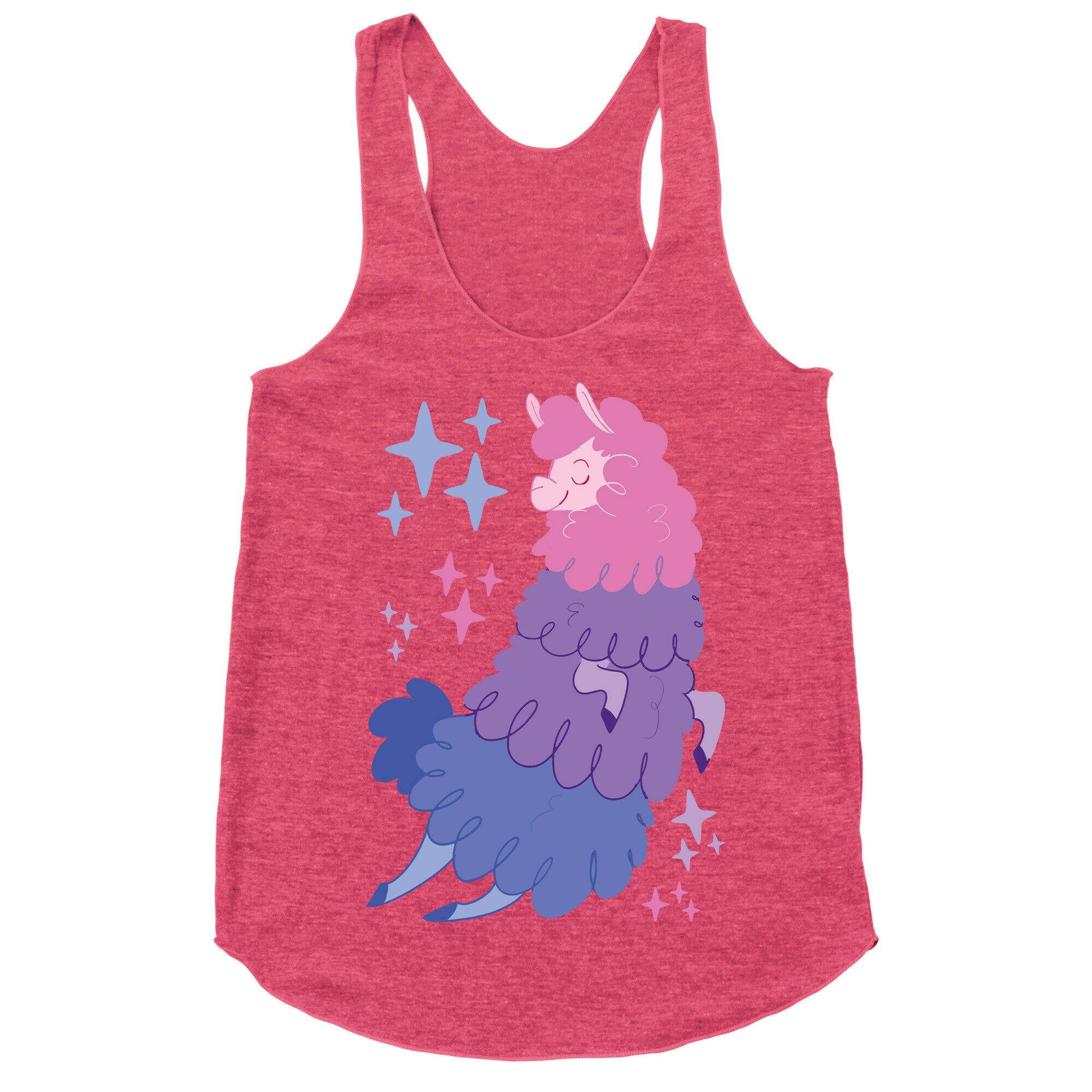 Bisexual Llama Racerback Tank