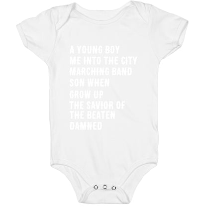 When I Was a Young Boy (1 of 2 pair) Baby One Piece