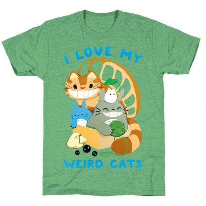 I love my weird cats Unisex Triblend Tee