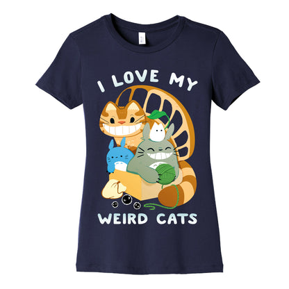 I love my weird cats Women's Cotton Tee