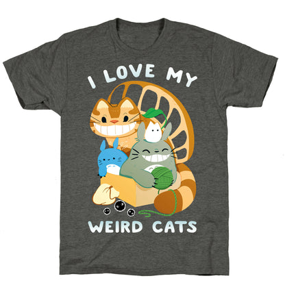 I love my weird cats Unisex Triblend Tee