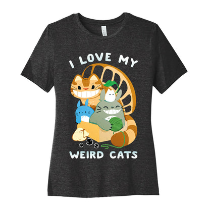 I love my weird cats Women's Cotton Tee