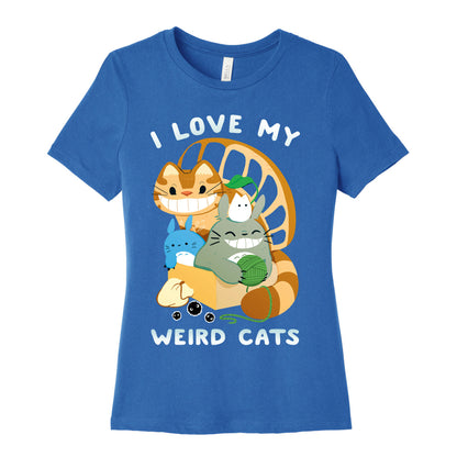 I love my weird cats Women's Cotton Tee