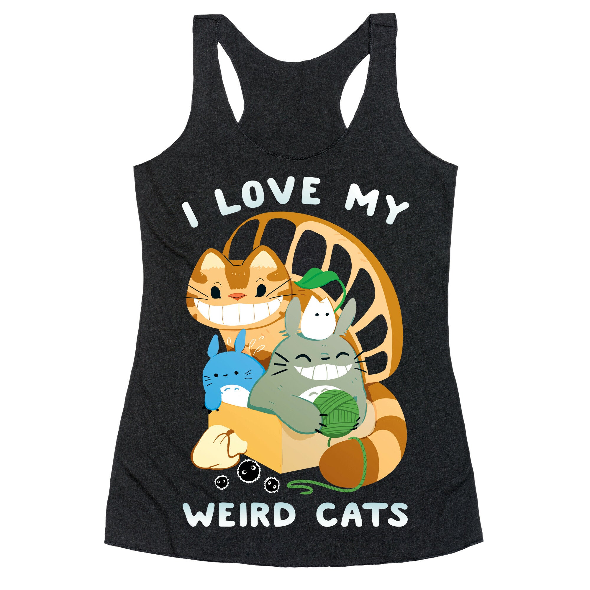 I love my weird cats Racerback Tank