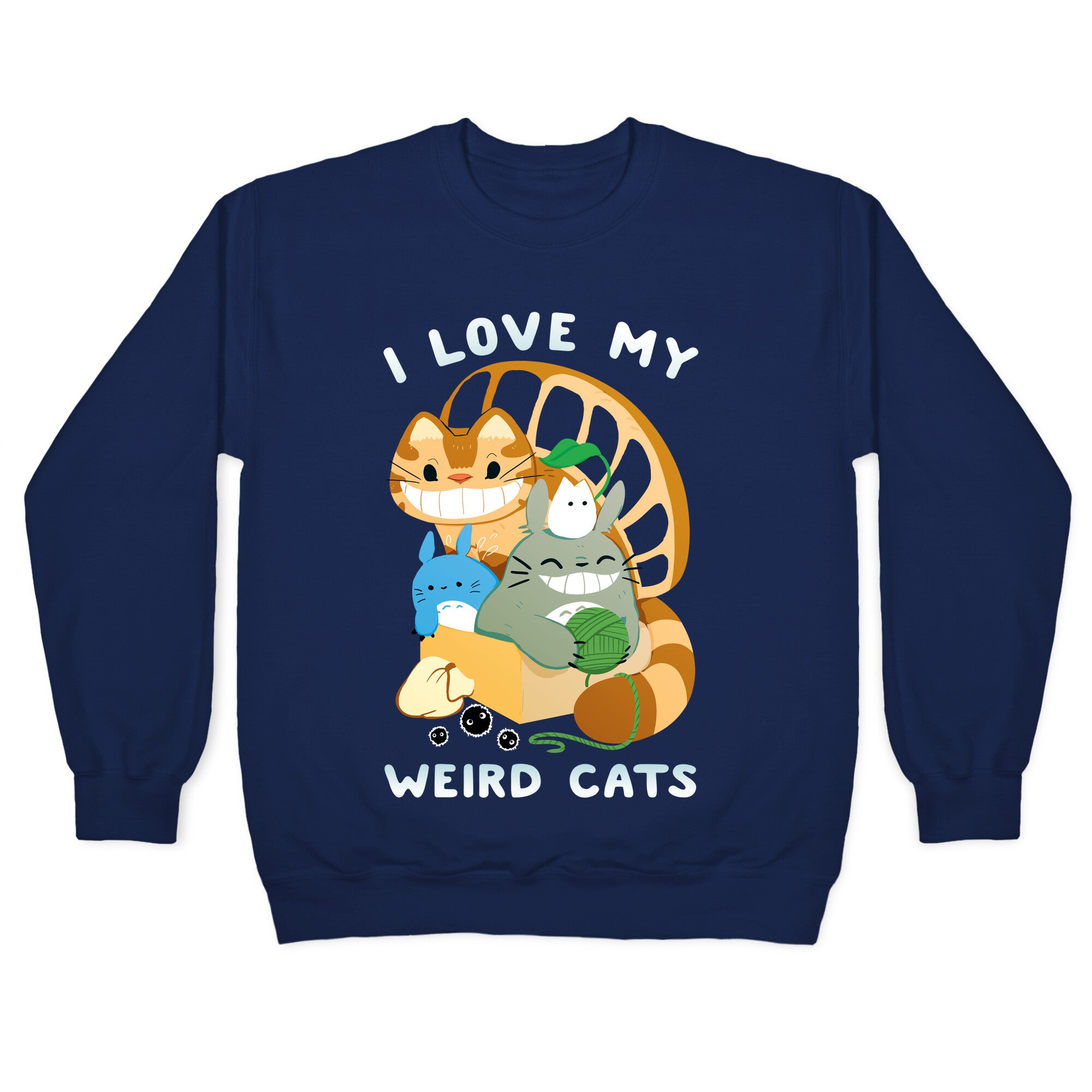 I love my weird cats Crewneck Sweatshirt