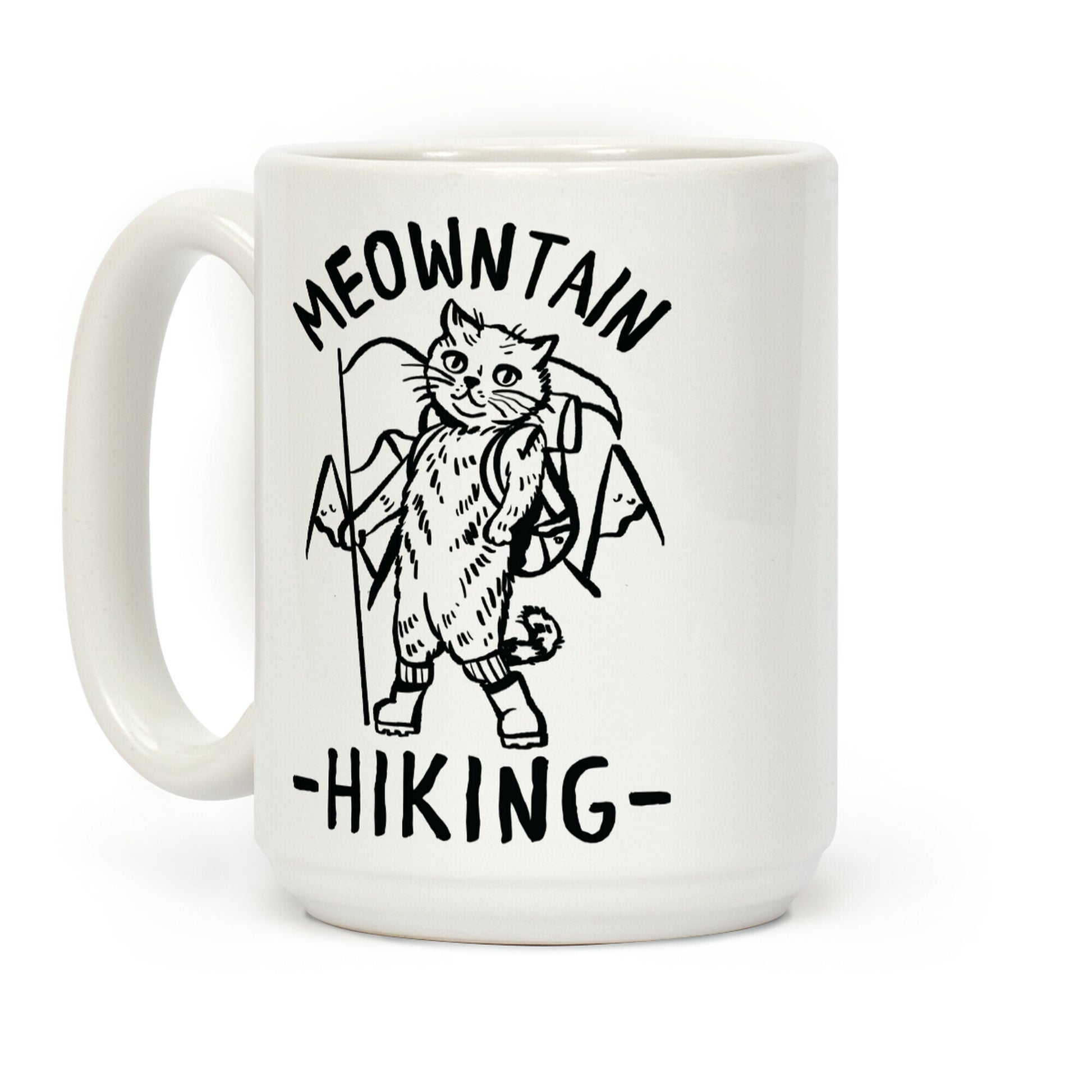 Meowntain Hiking Cat Coffee Mug