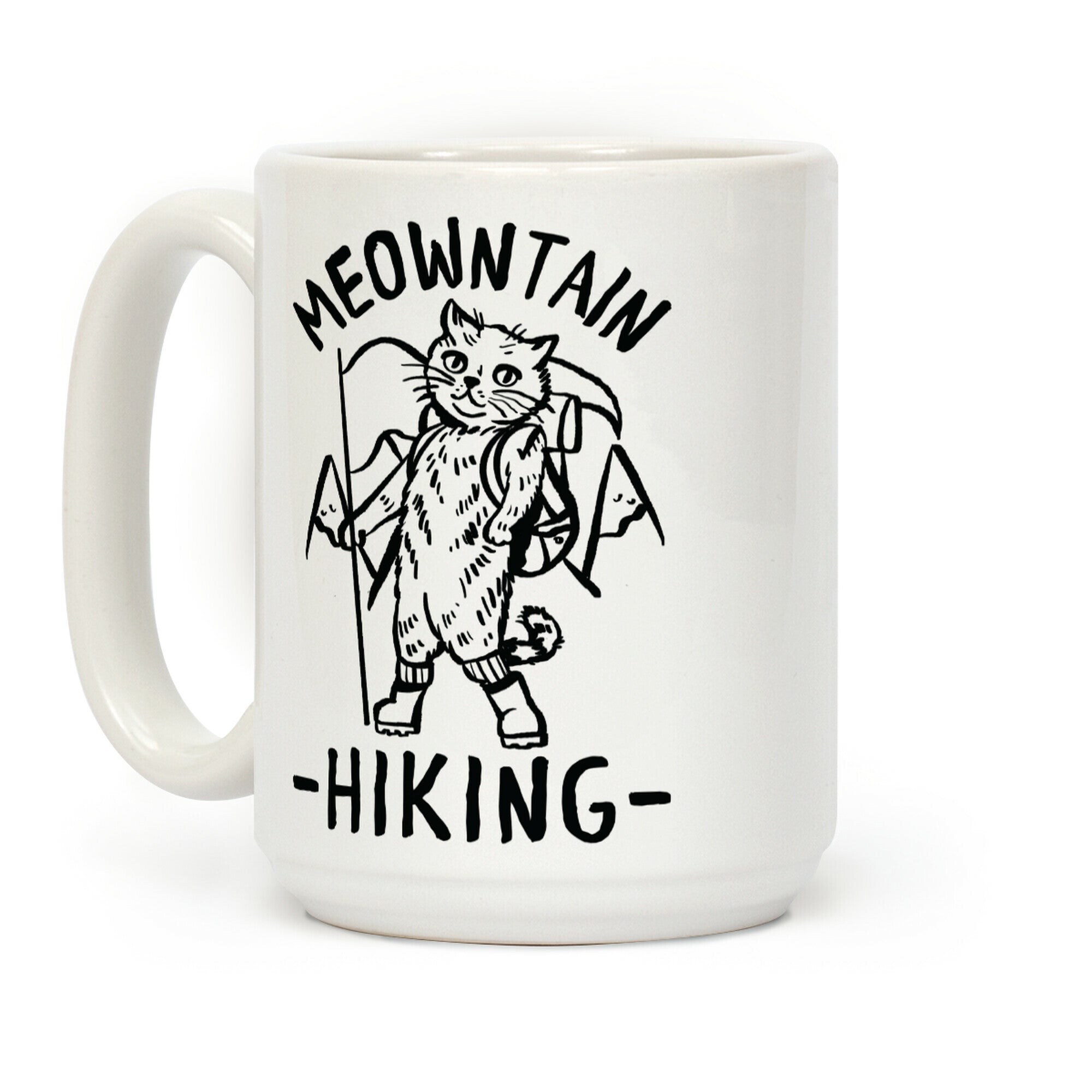 Meowntain Hiking Cat Coffee Mug