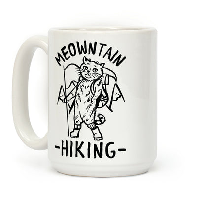 Meowntain Hiking Cat Coffee Mug