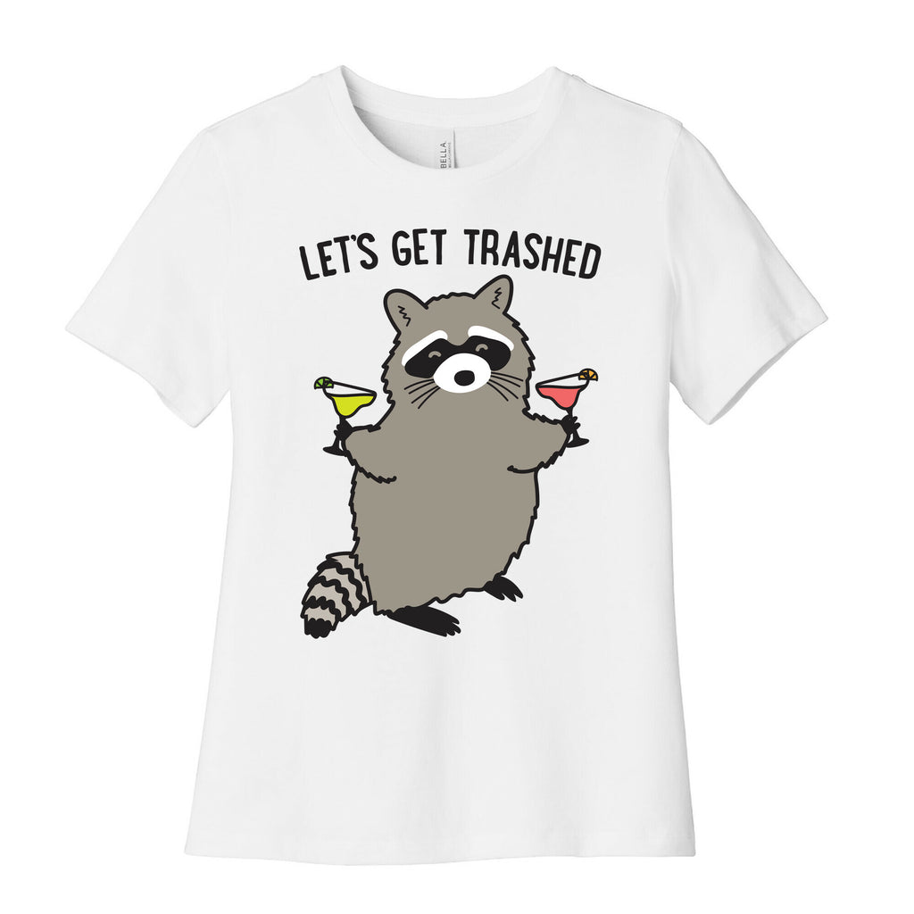 Let's Get Trashed Margarita Raccoon Women's Cotton Tee