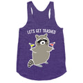Let's Get Trashed Margarita Raccoon Racerback Tank
