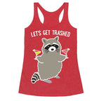 Let's Get Trashed Margarita Raccoon Racerback Tank