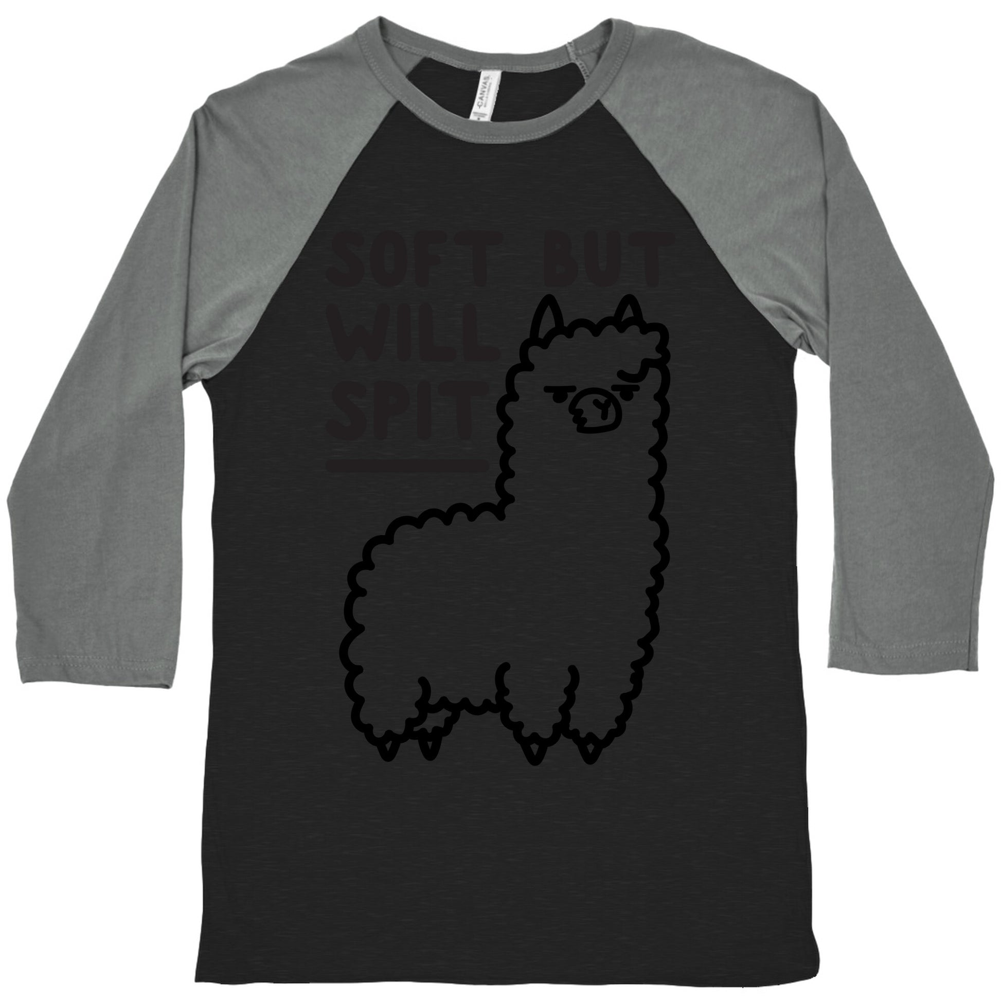 Soft But Will Spit Llama Baseball Tee