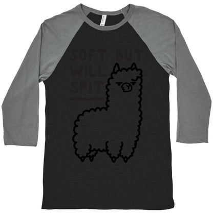 Soft But Will Spit Llama Baseball Tee