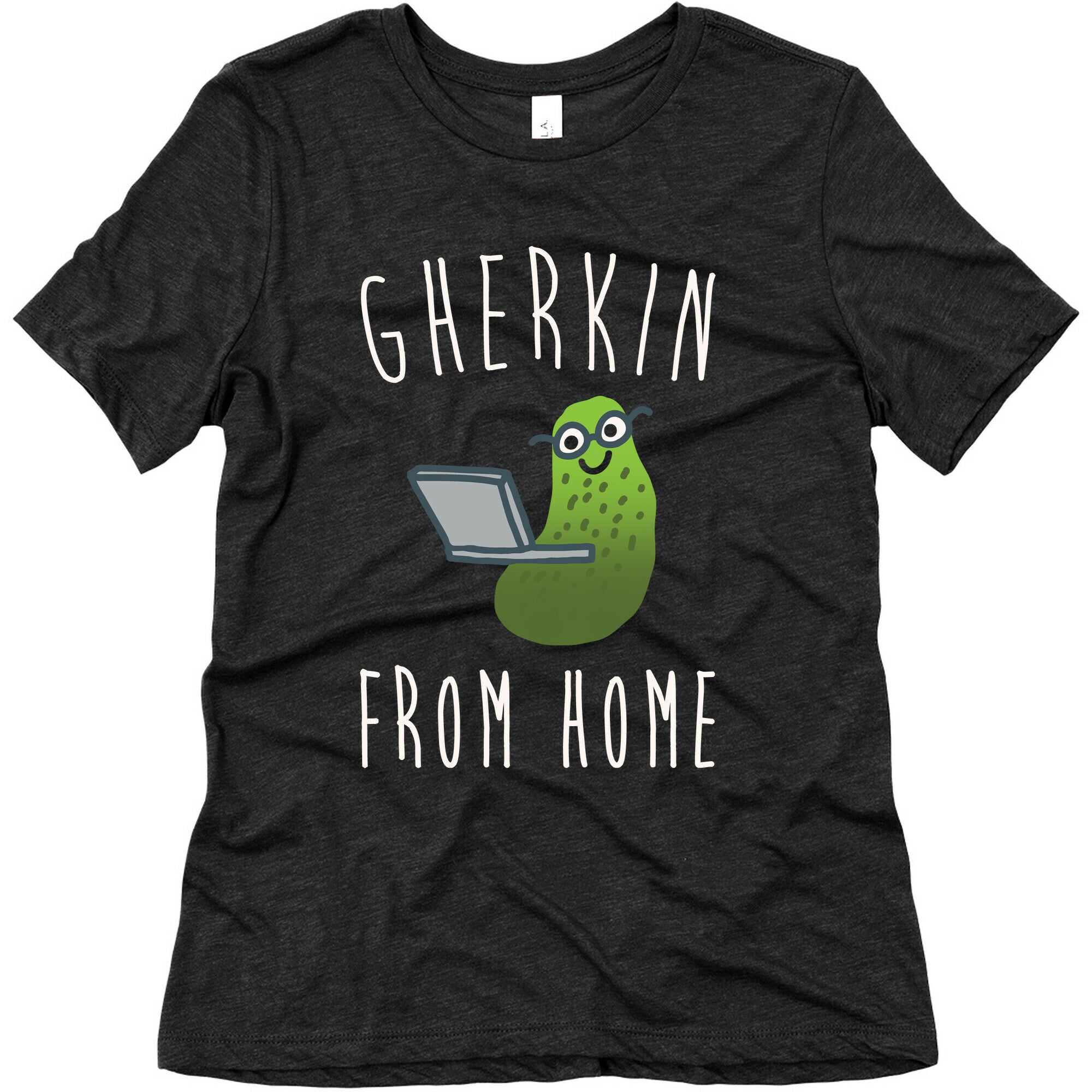Gherkin From Pickle Parody Home White Print Women's Triblend Tee