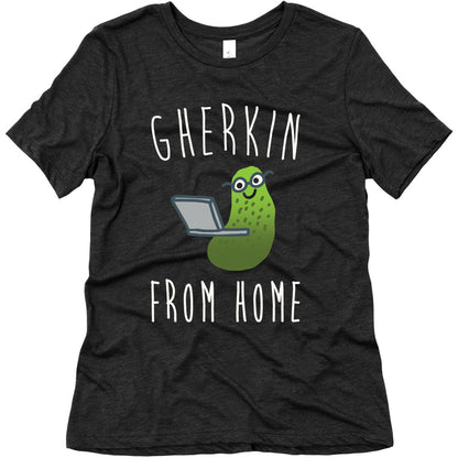 Gherkin From Pickle Parody Home White Print Women's Triblend Tee
