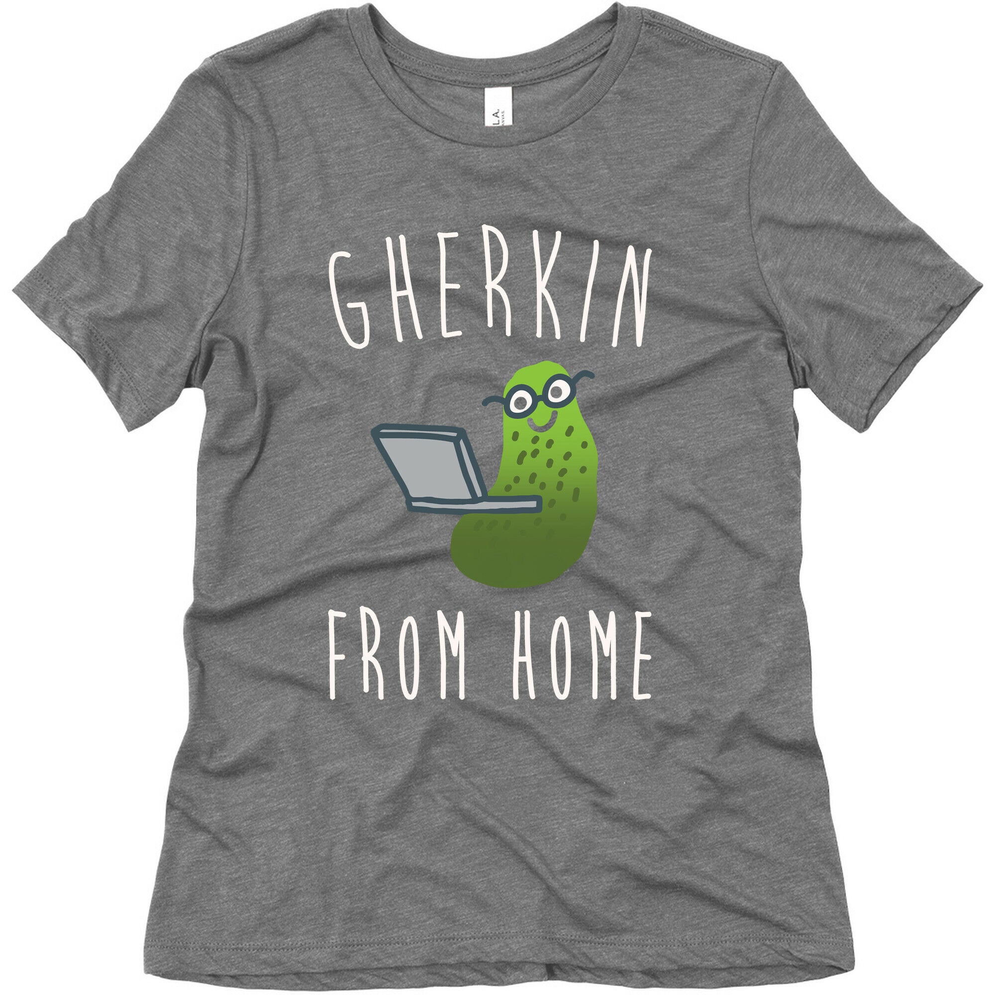 Gherkin From Pickle Parody Home White Print Women's Triblend Tee