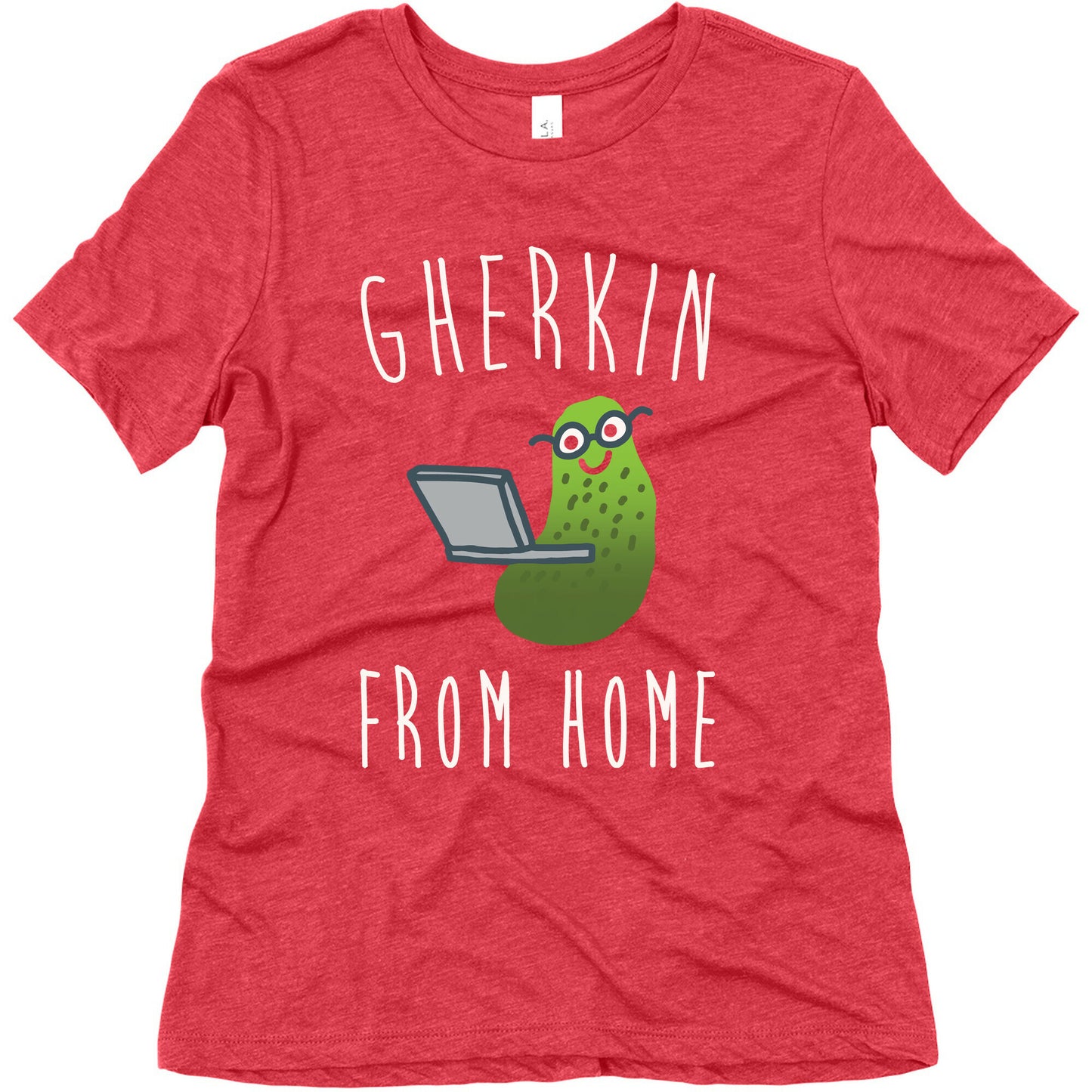 Gherkin From Pickle Parody Home White Print Women's Triblend Tee