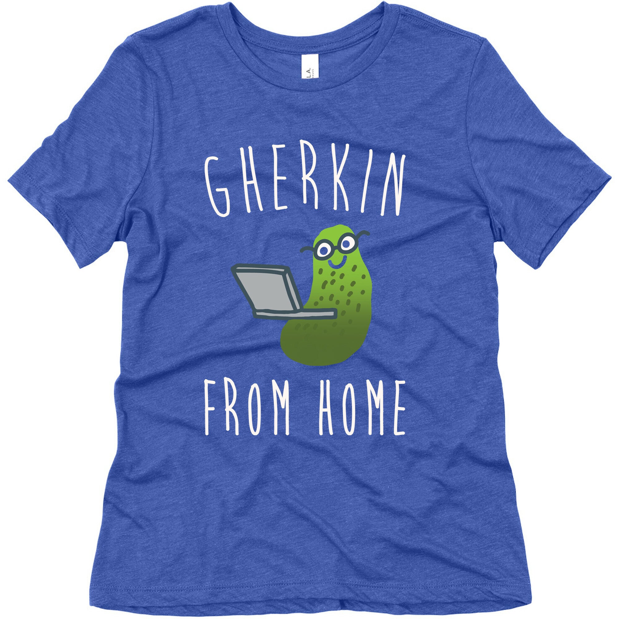 Gherkin From Pickle Parody Home White Print Women's Triblend Tee