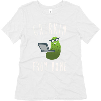 Gherkin From Pickle Parody Home White Print Women's Triblend Tee