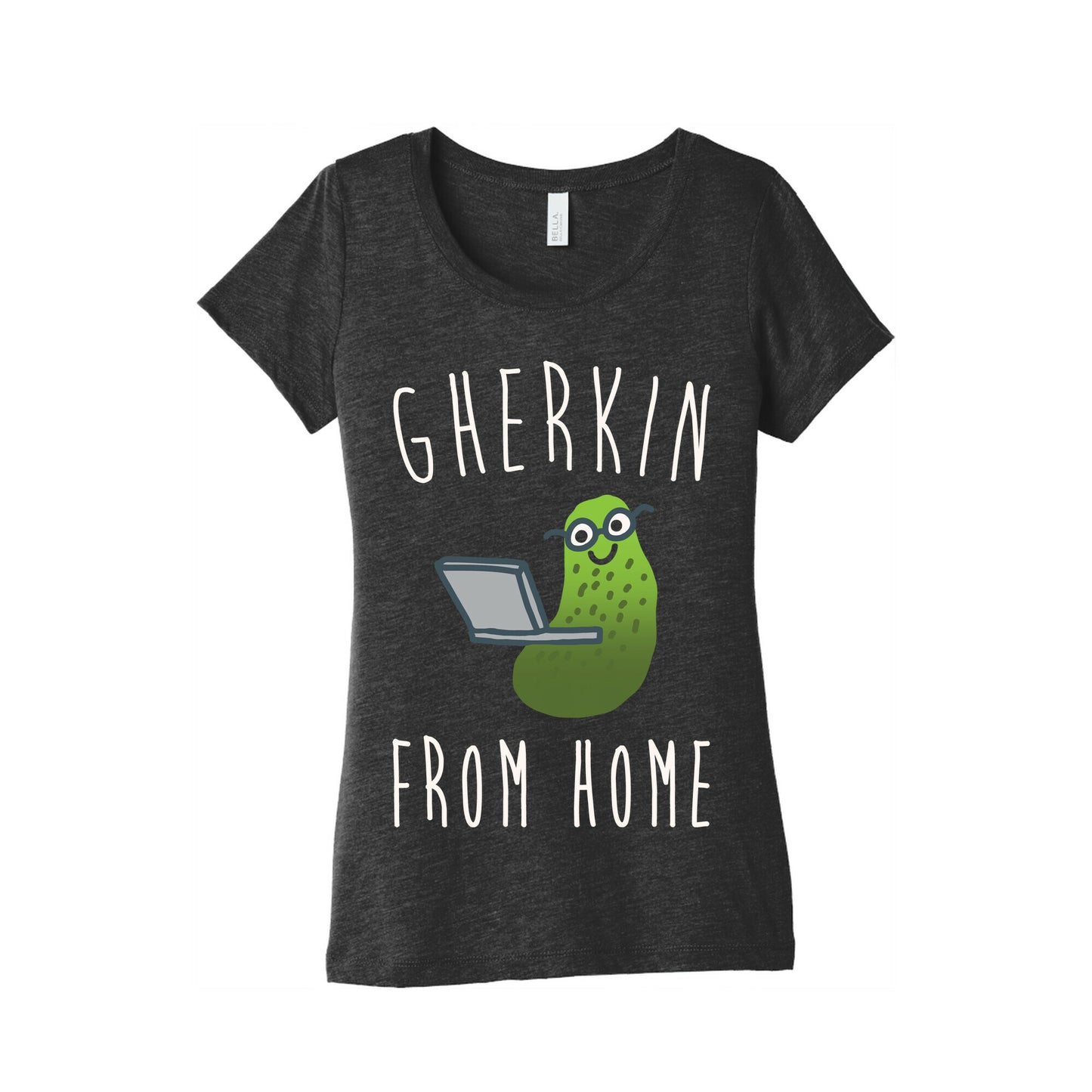 Gherkin From Pickle Parody Home White Print Women's Triblend Tee