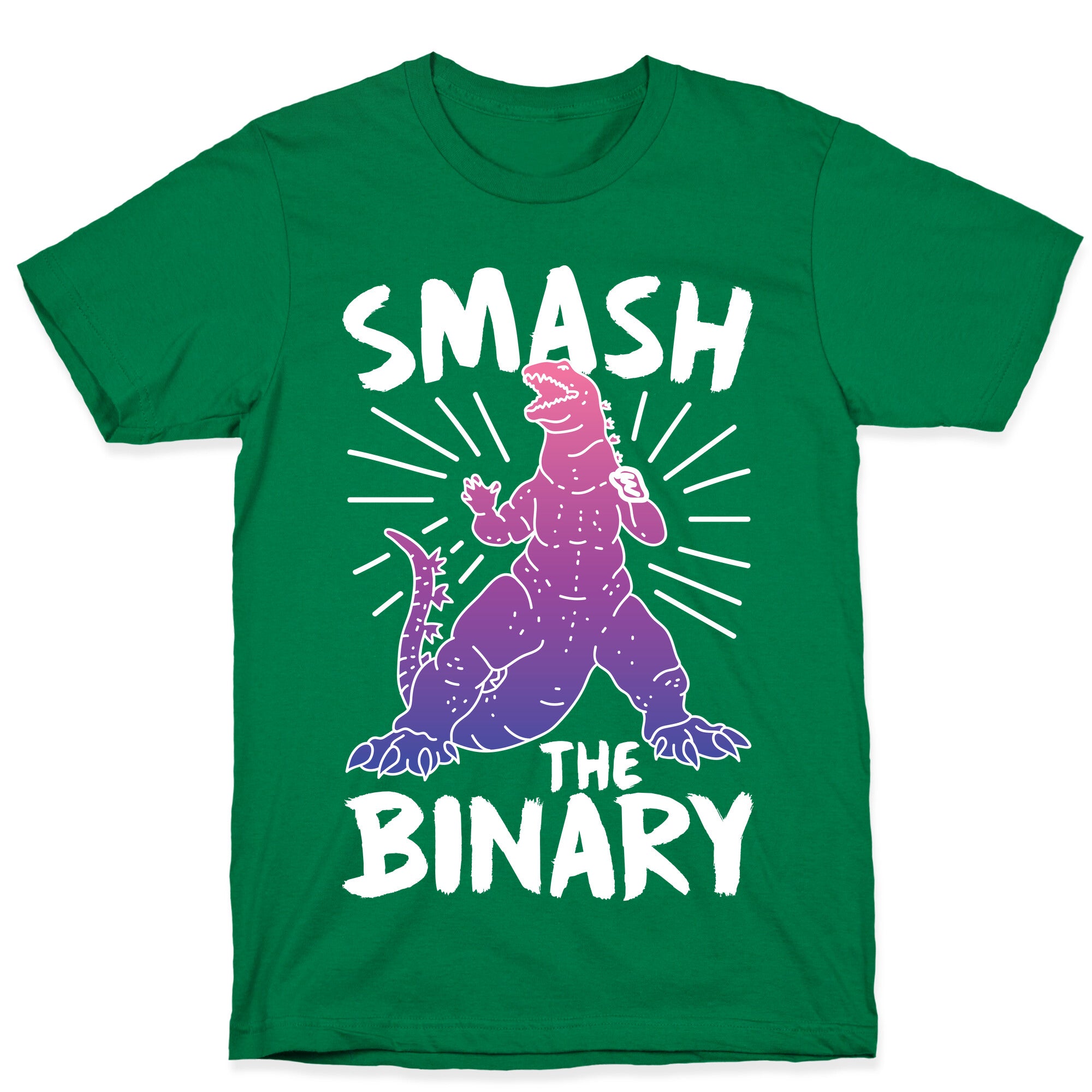 Smash The Binary Genderfluid Kaiju T-Shirt
