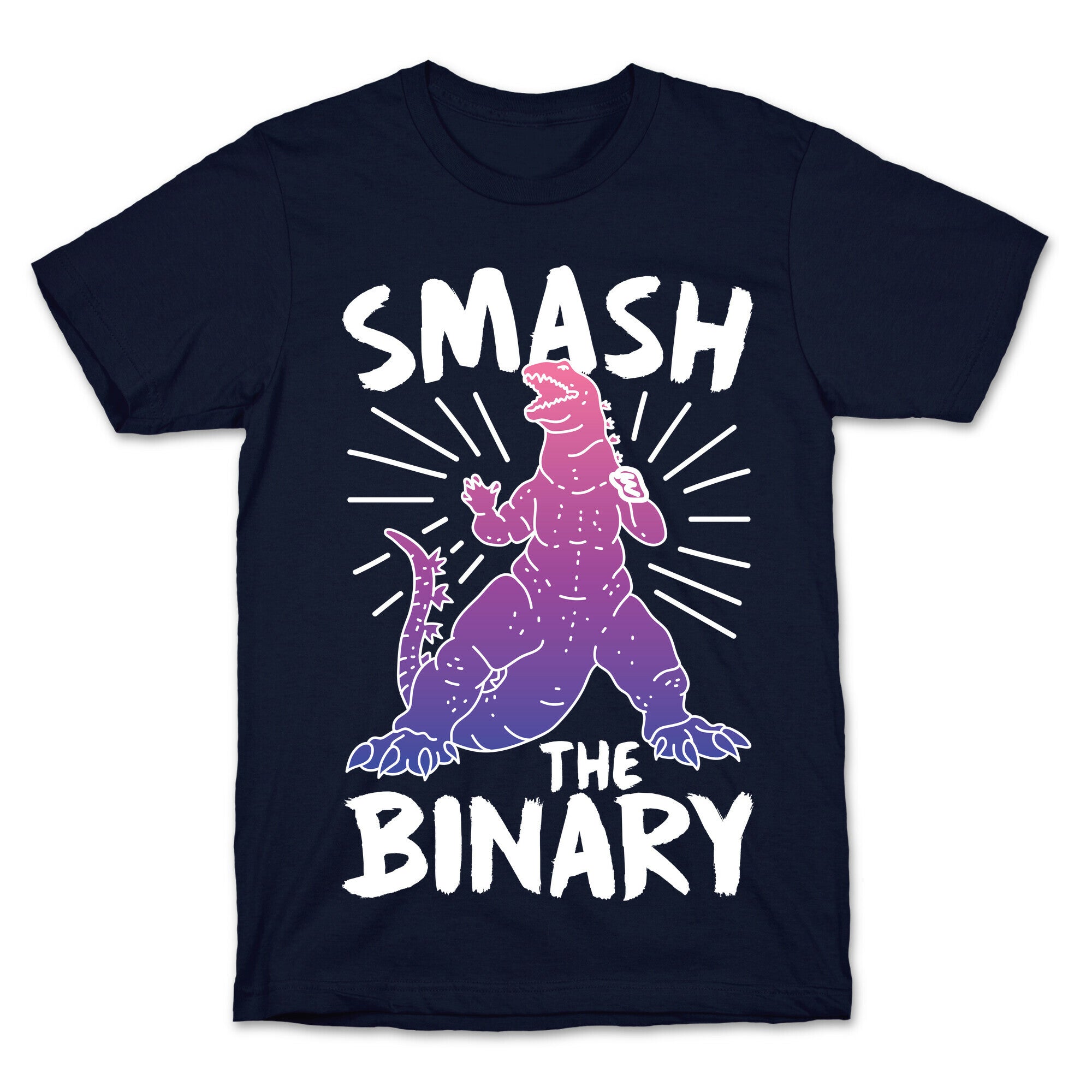 Smash The Binary Genderfluid Kaiju T-Shirt