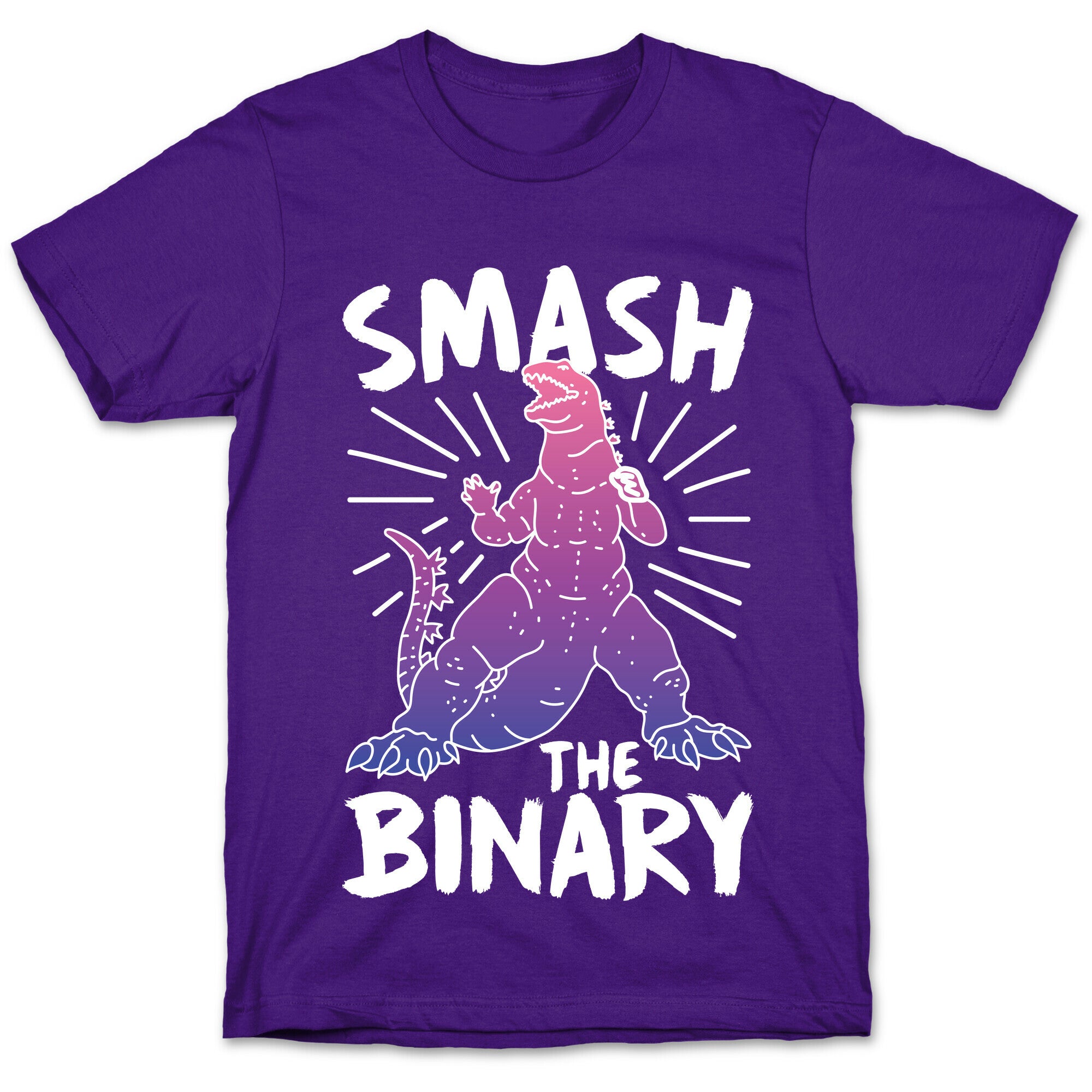 Smash The Binary Genderfluid Kaiju T-Shirt