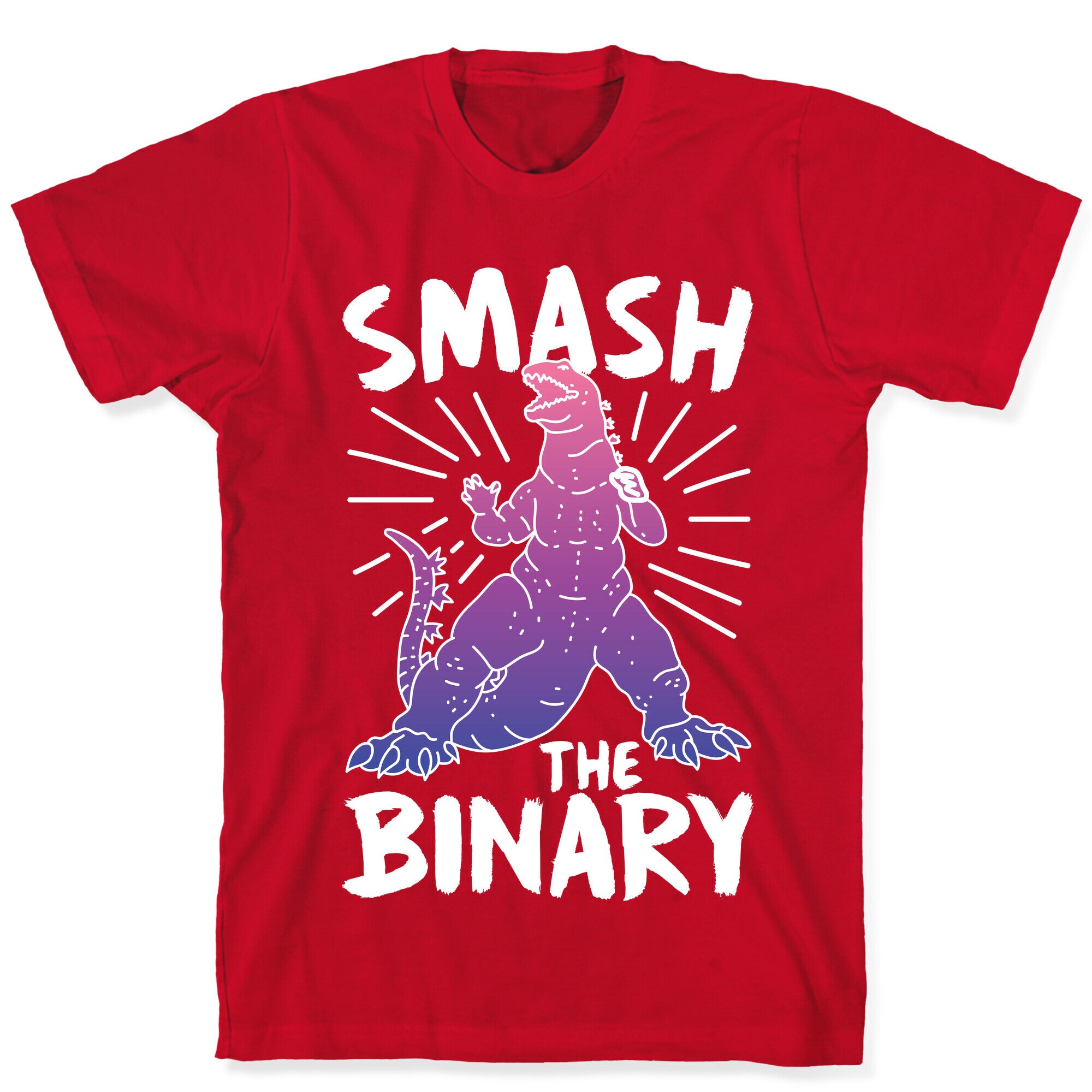 Smash The Binary Genderfluid Kaiju T-Shirt
