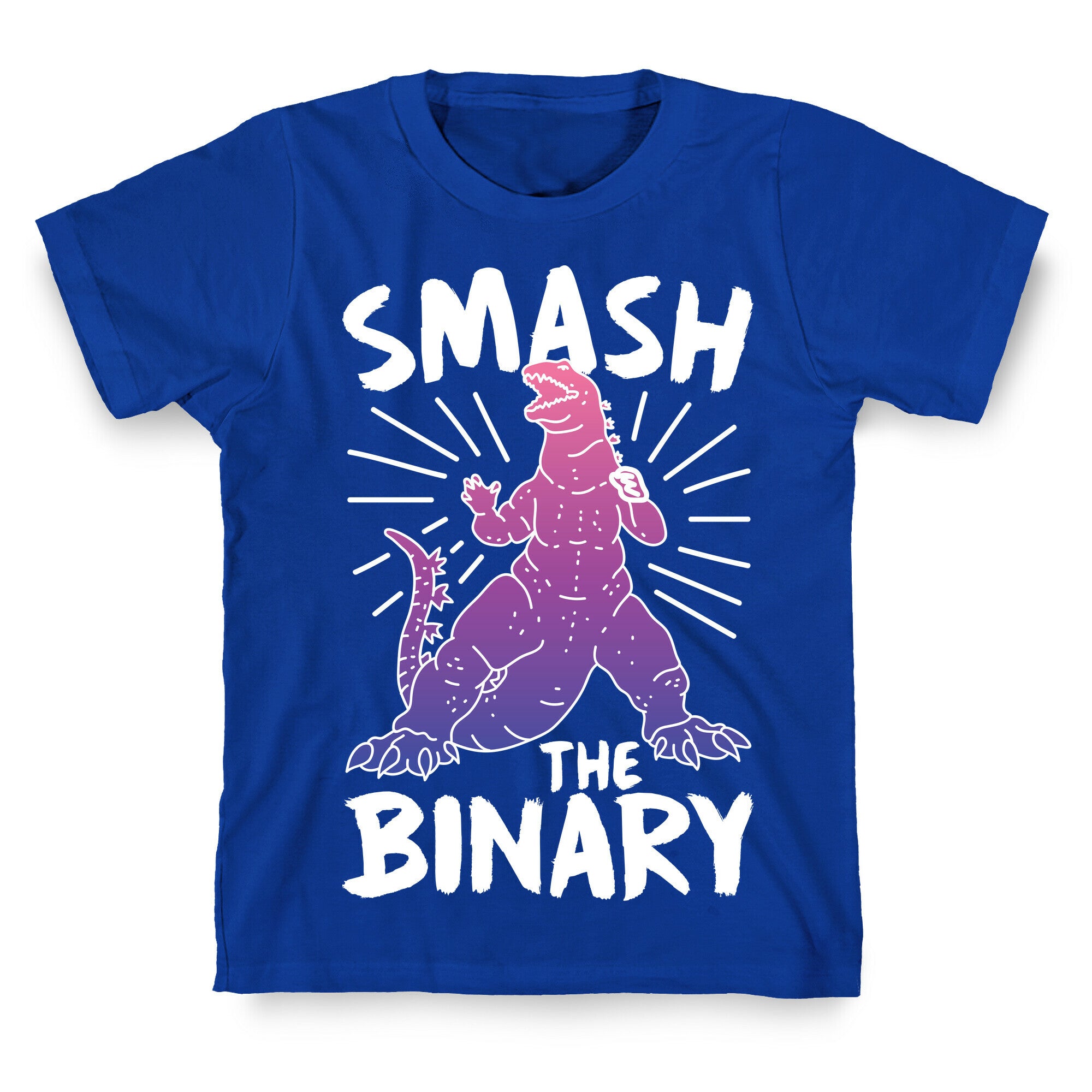 Smash The Binary Genderfluid Kaiju T-Shirt