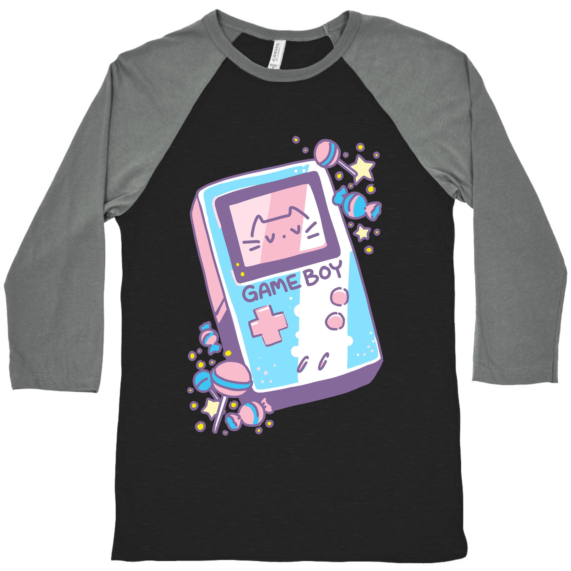 Game Boy - Trans Pride Baseball Tee