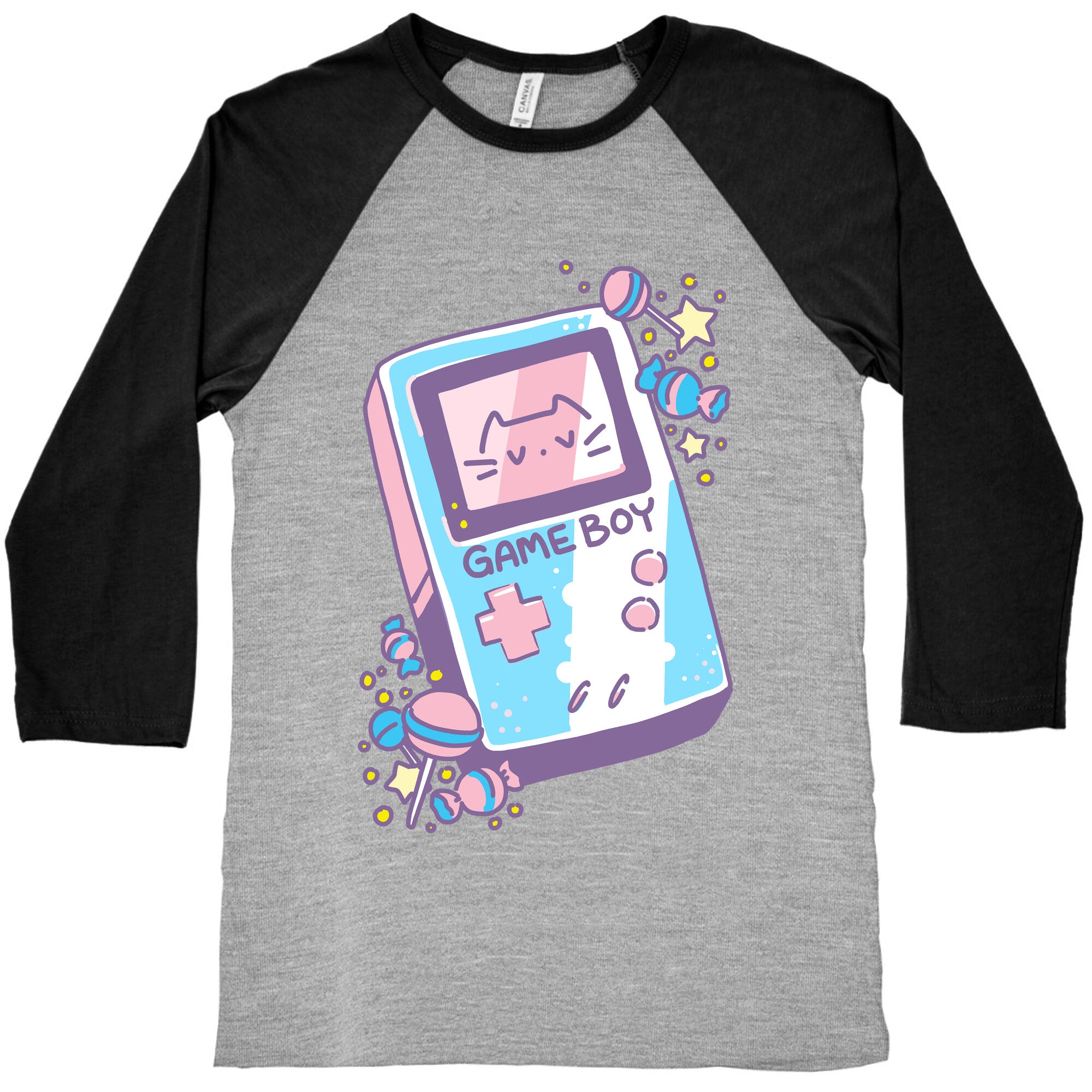 Game Boy - Trans Pride Baseball Tee
