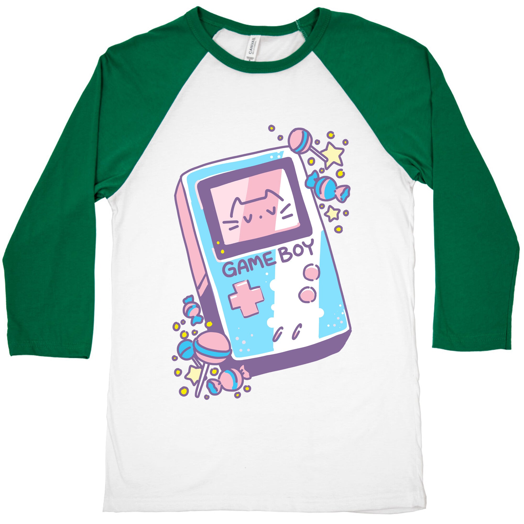 Game Boy - Trans Pride Baseball Tee