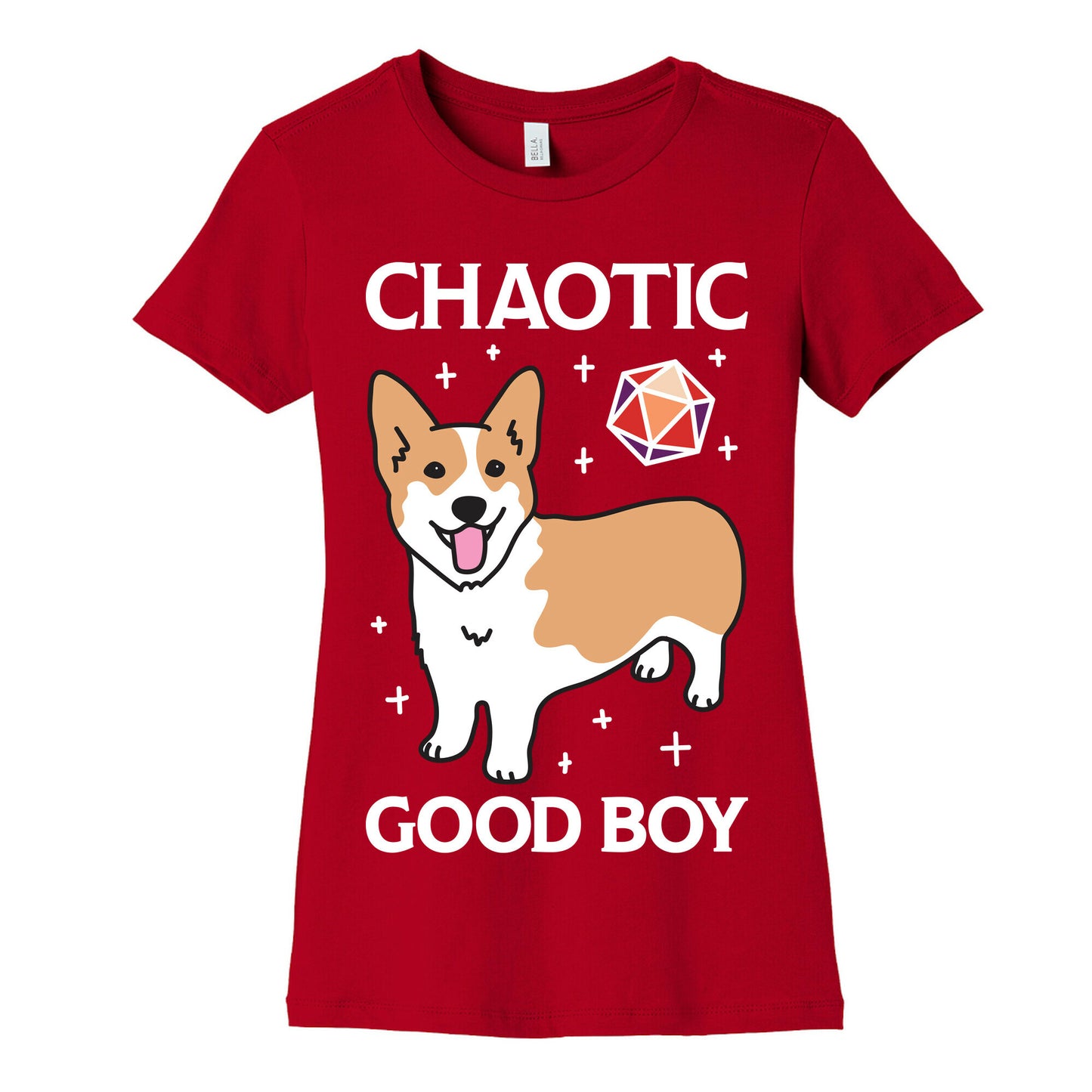 Chaotic Good Boy Corgi Women's Cotton Tee