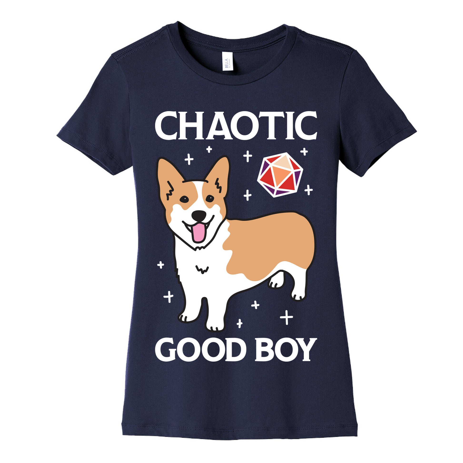 Chaotic Good Boy Corgi Women's Cotton Tee