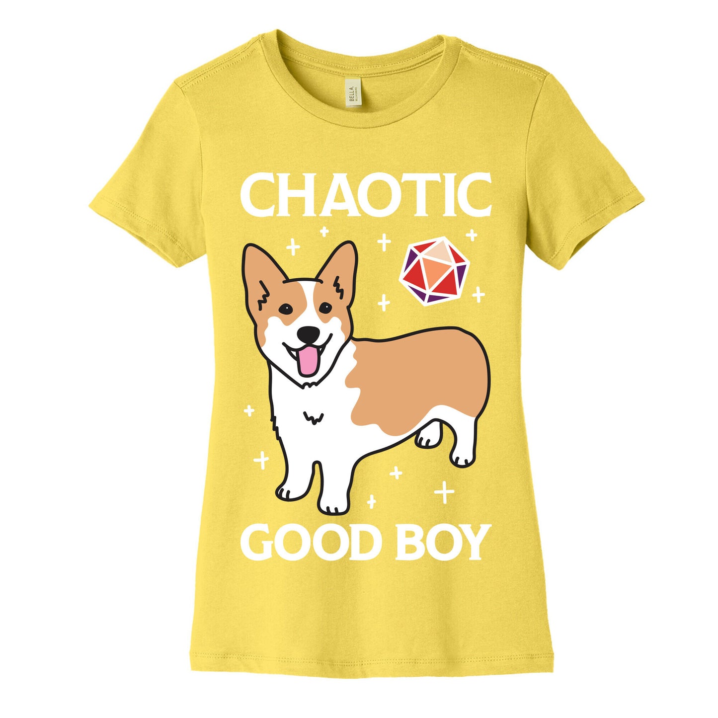 Chaotic Good Boy Corgi Women's Cotton Tee