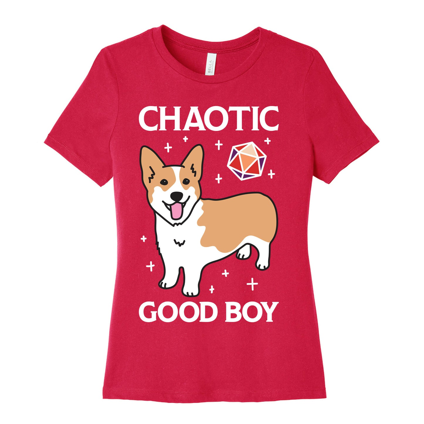 Chaotic Good Boy Corgi Women's Cotton Tee