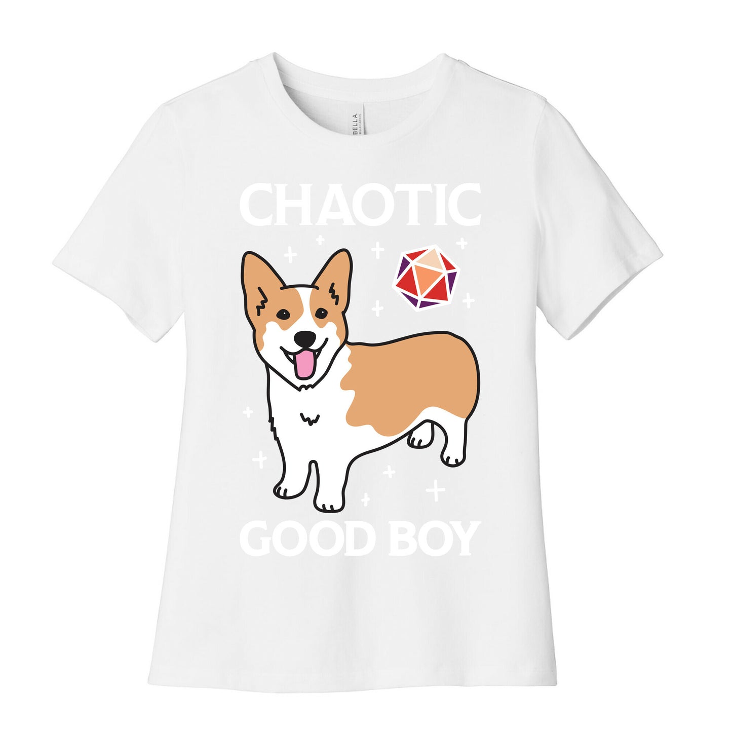 Chaotic Good Boy Corgi Women's Cotton Tee