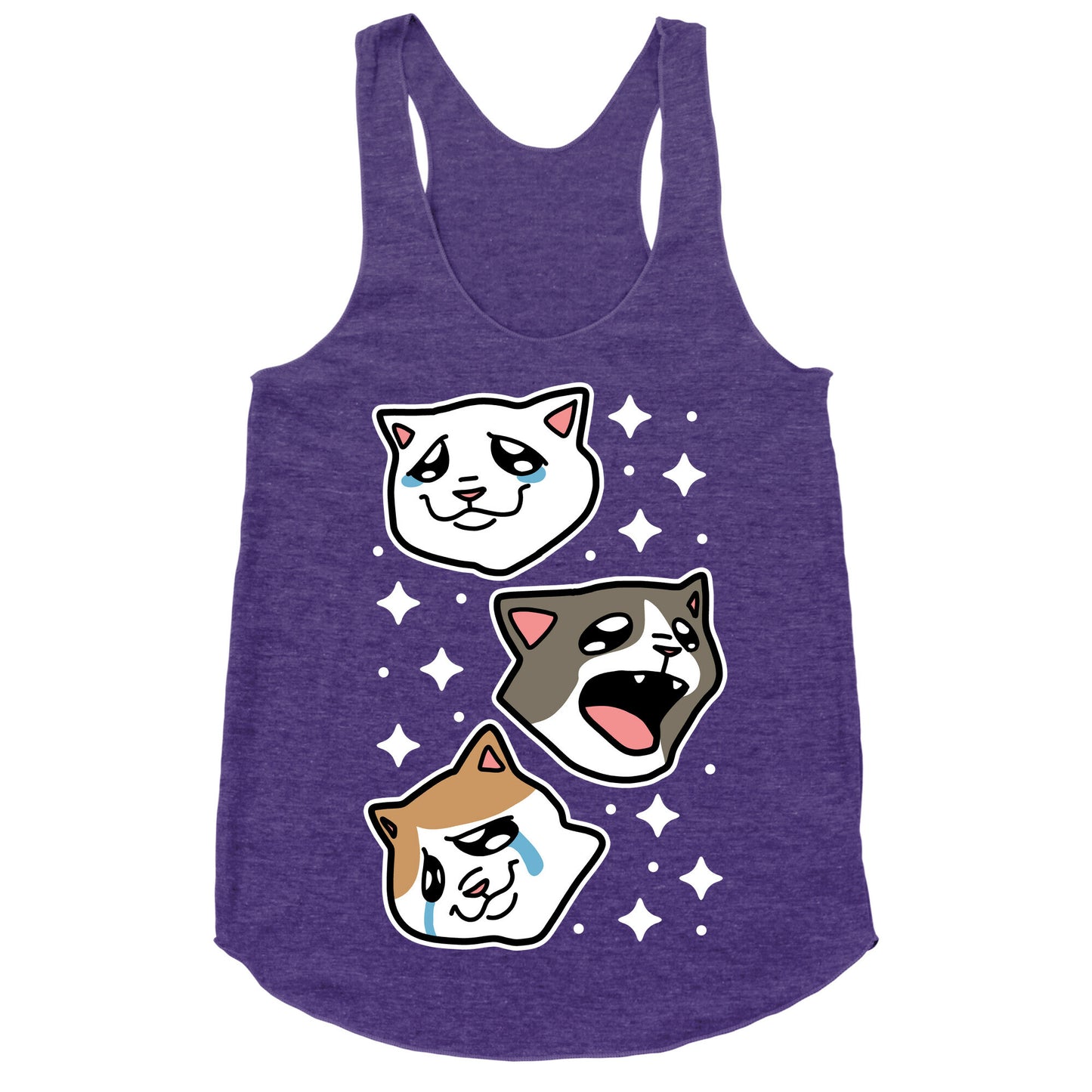 Crying Cats  Racerback Tank