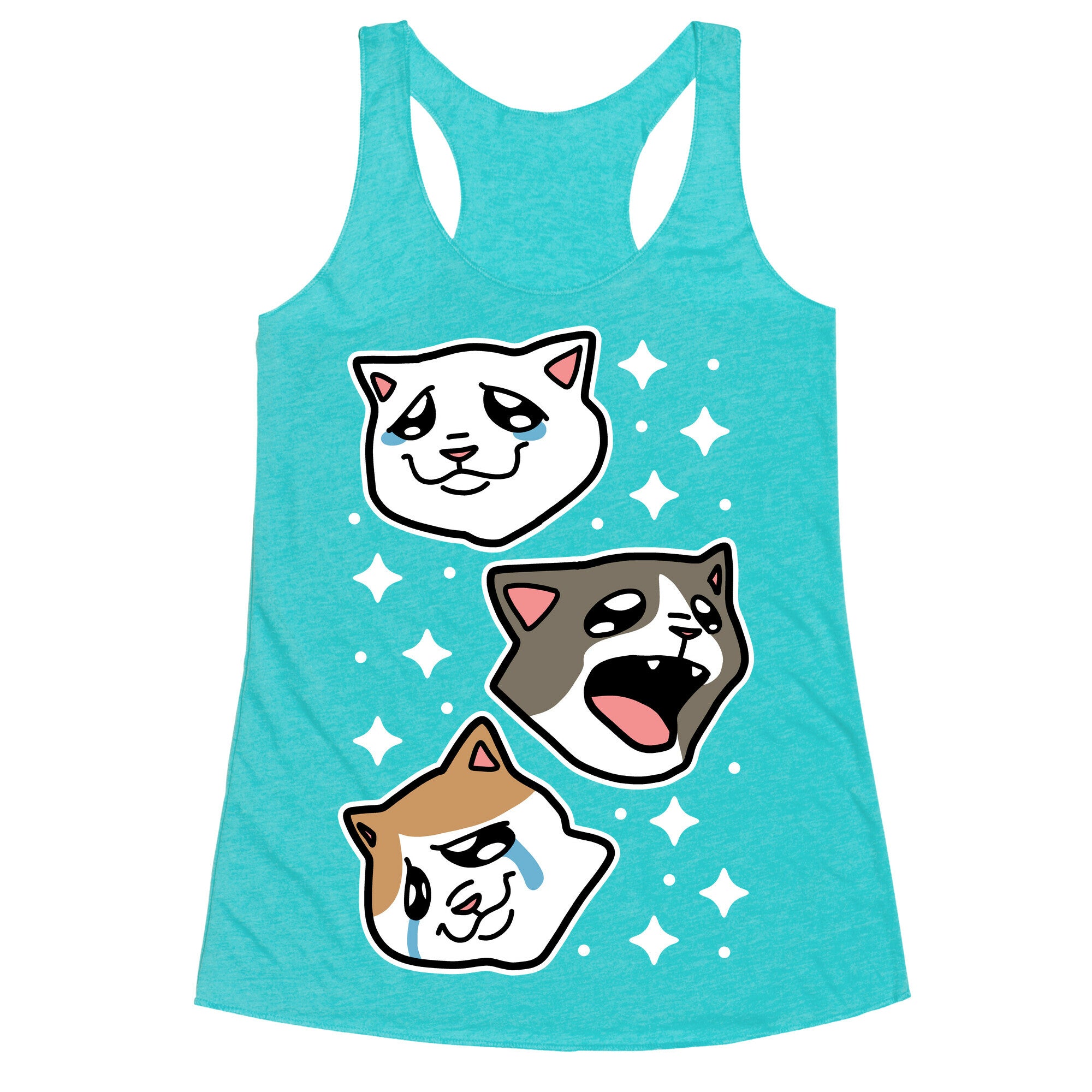 Crying Cats  Racerback Tank