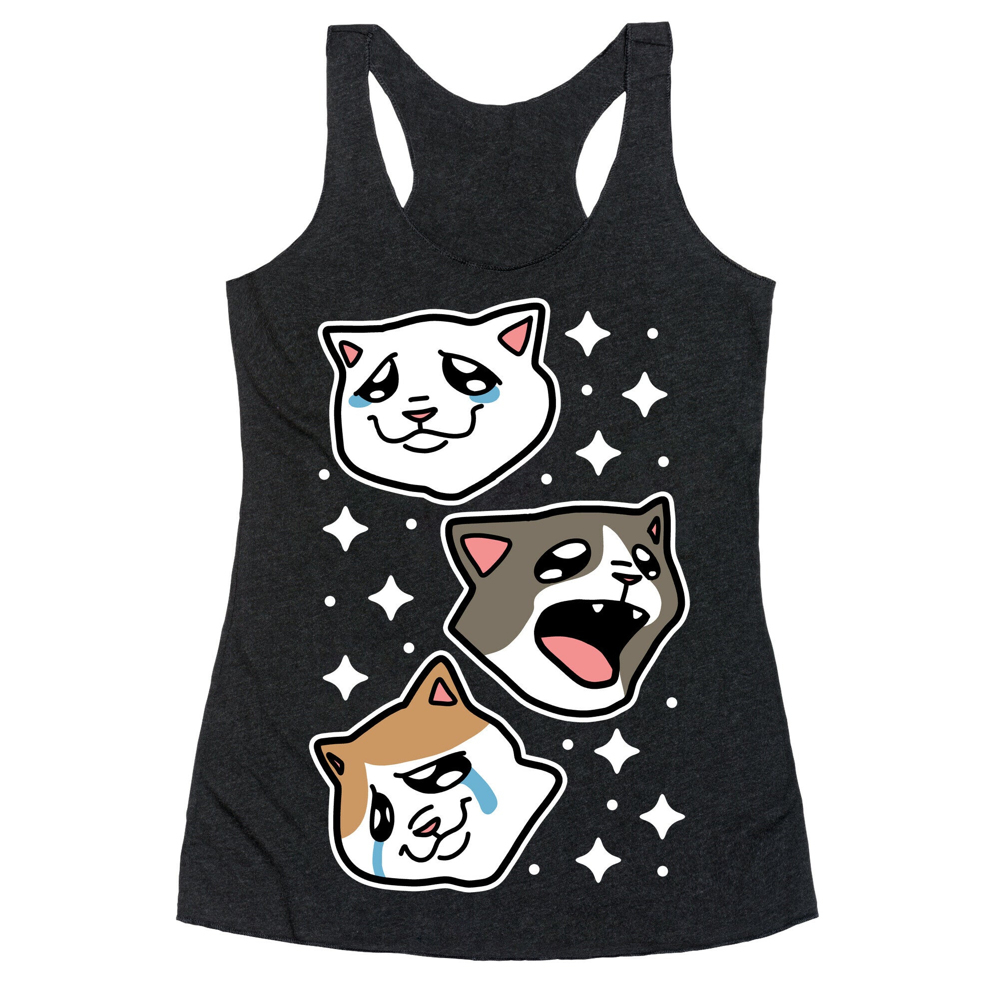 Crying Cats  Racerback Tank