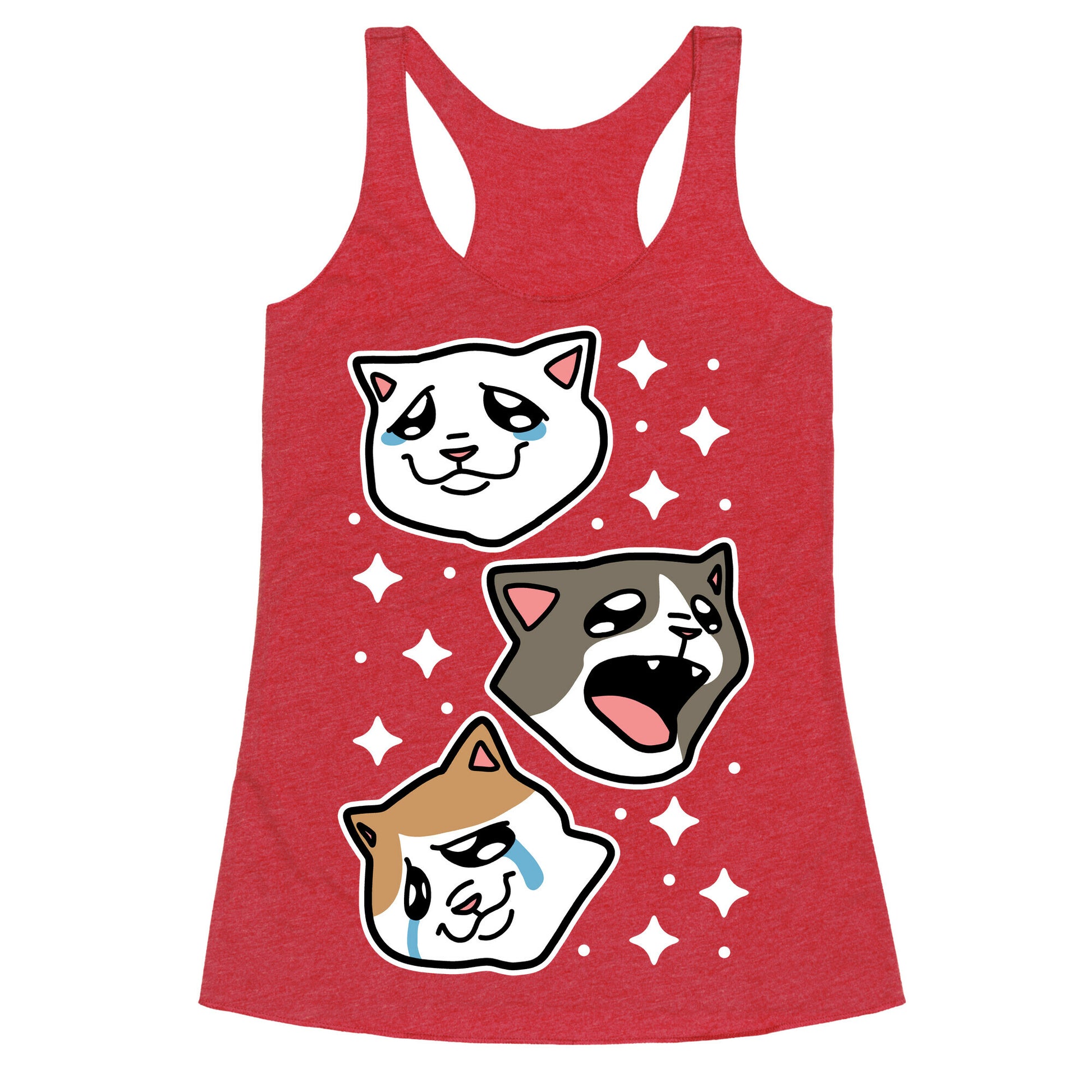 Crying Cats  Racerback Tank