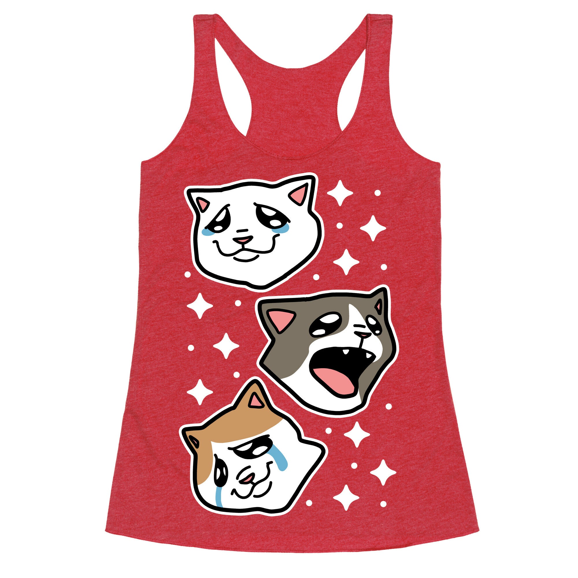 Crying Cats  Racerback Tank