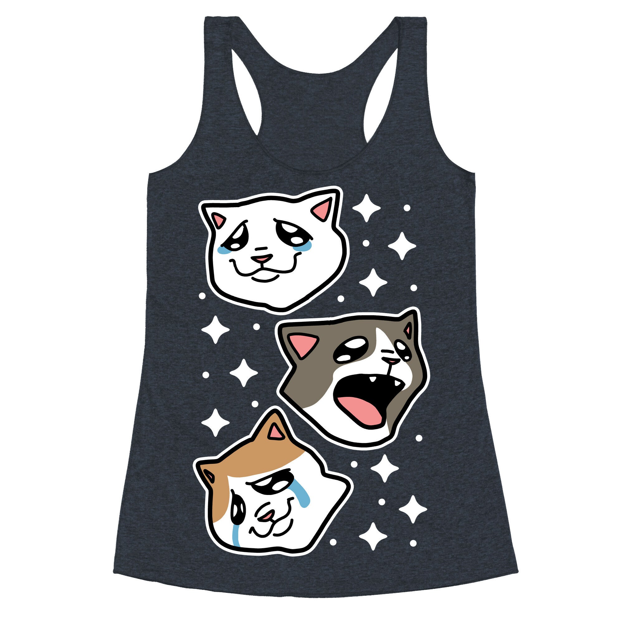 Crying Cats  Racerback Tank