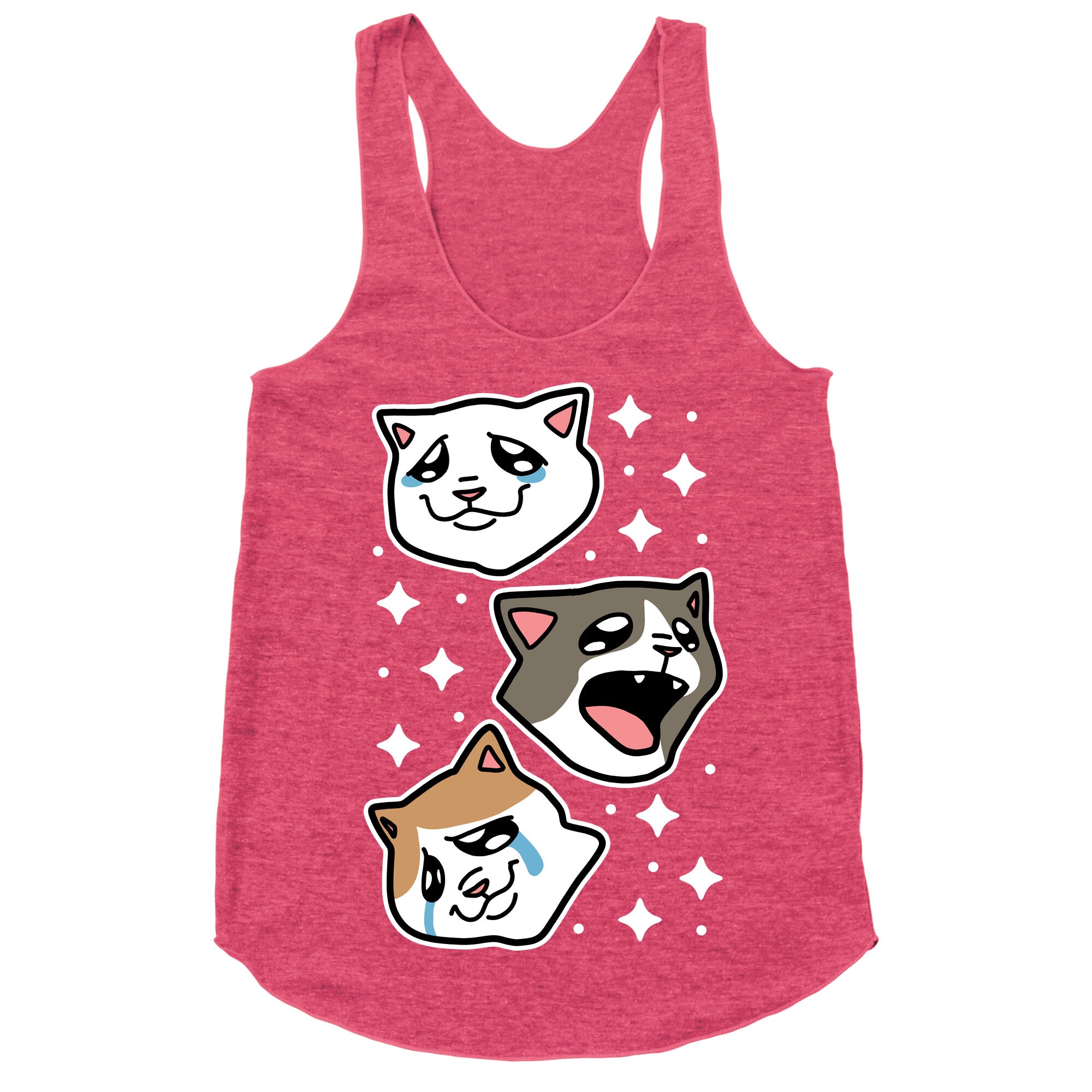 Crying Cats  Racerback Tank