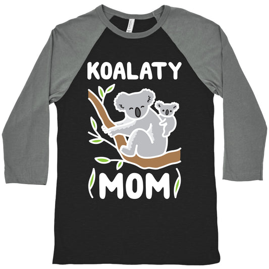 Koalaty Mom Koala Baseball Tee