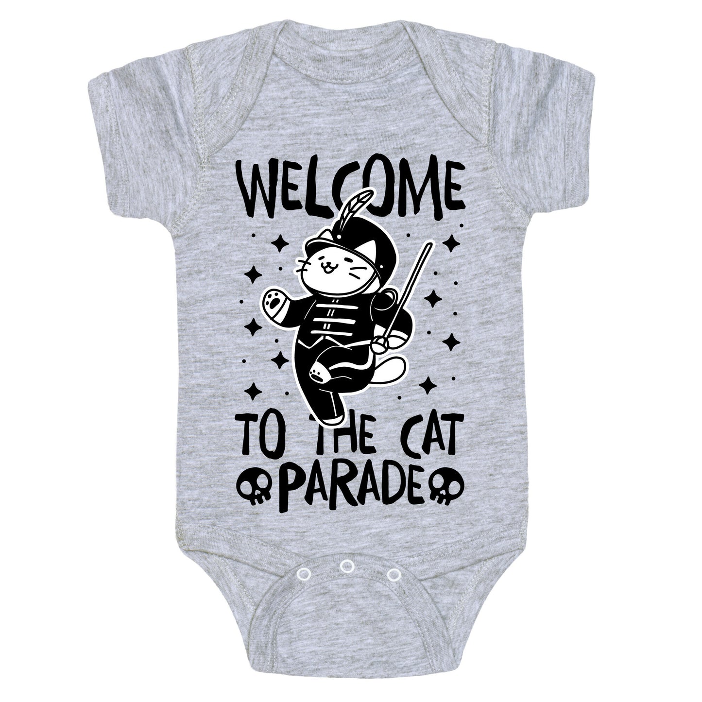 Welcome to the Cat Parade  Baby One Piece