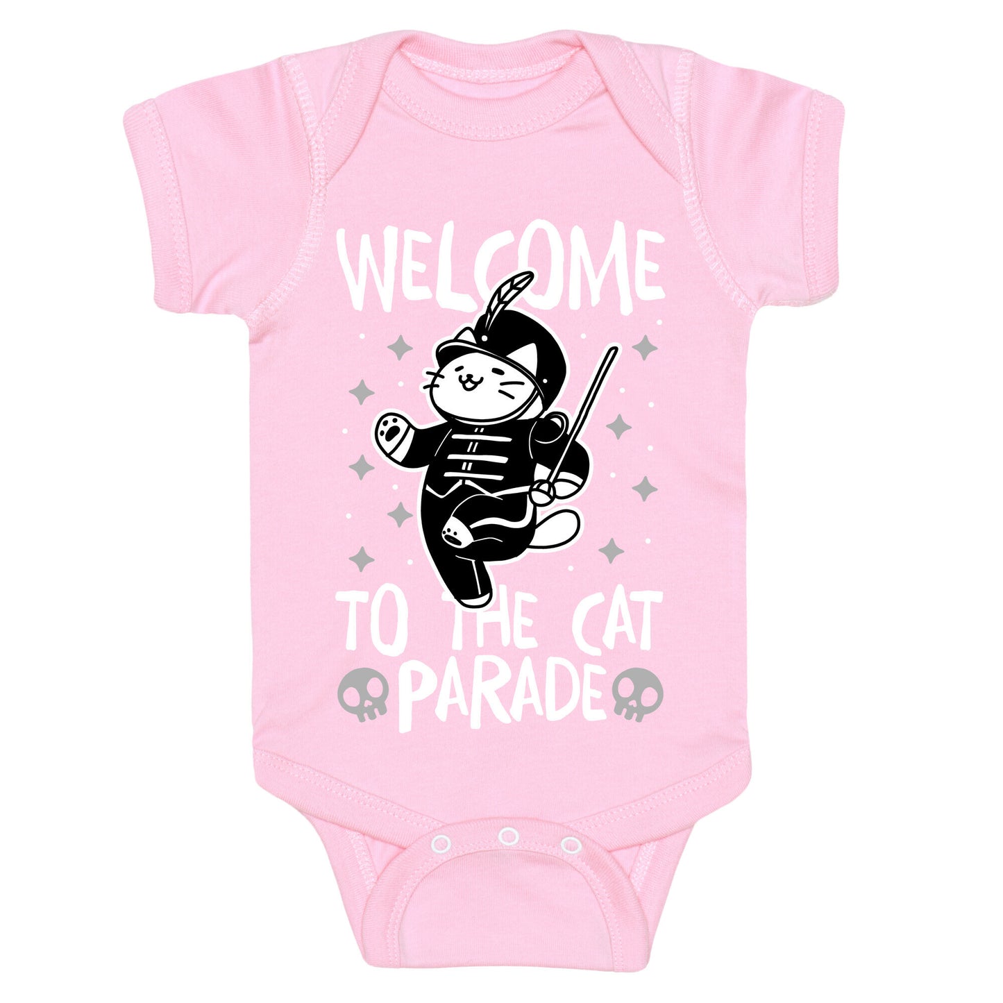 Welcome to the Cat Parade  Baby One Piece